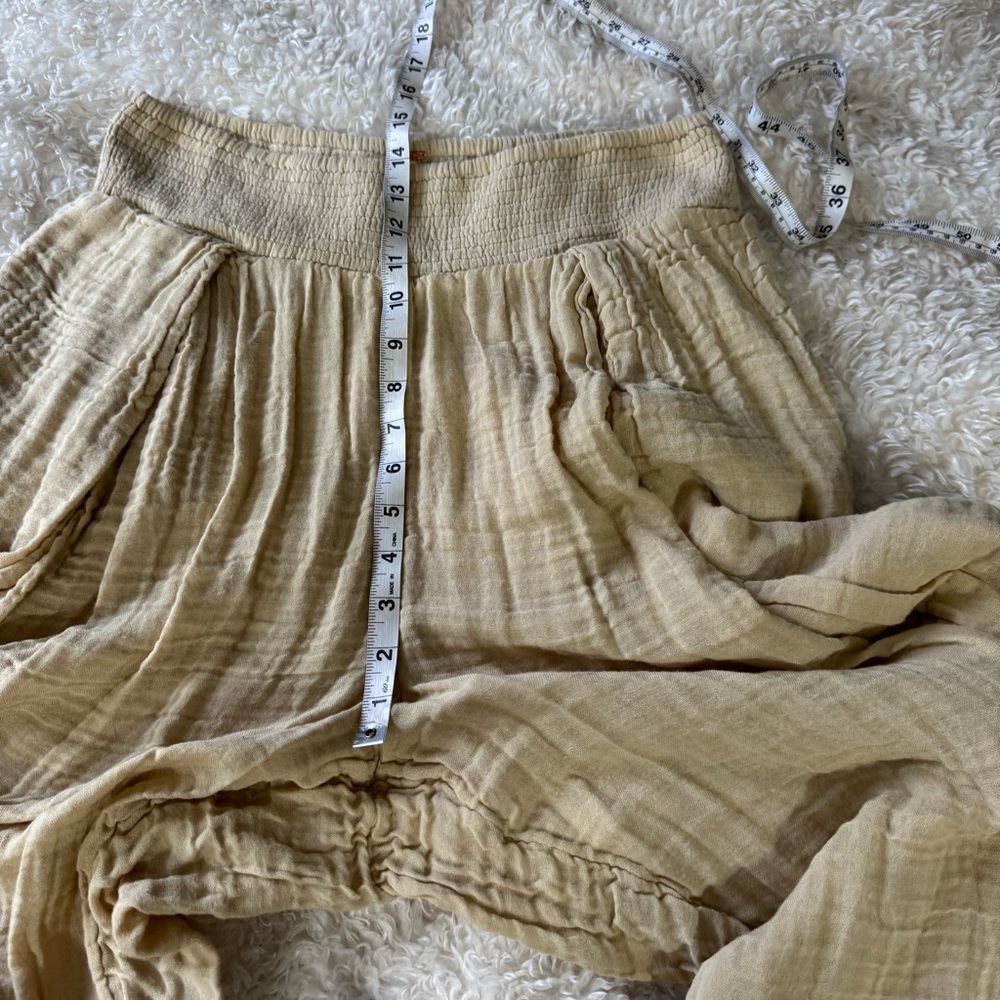 Free People Mikah Tapered Pants in Cream Brûlée Size XL NEW - Picture 8 of 13